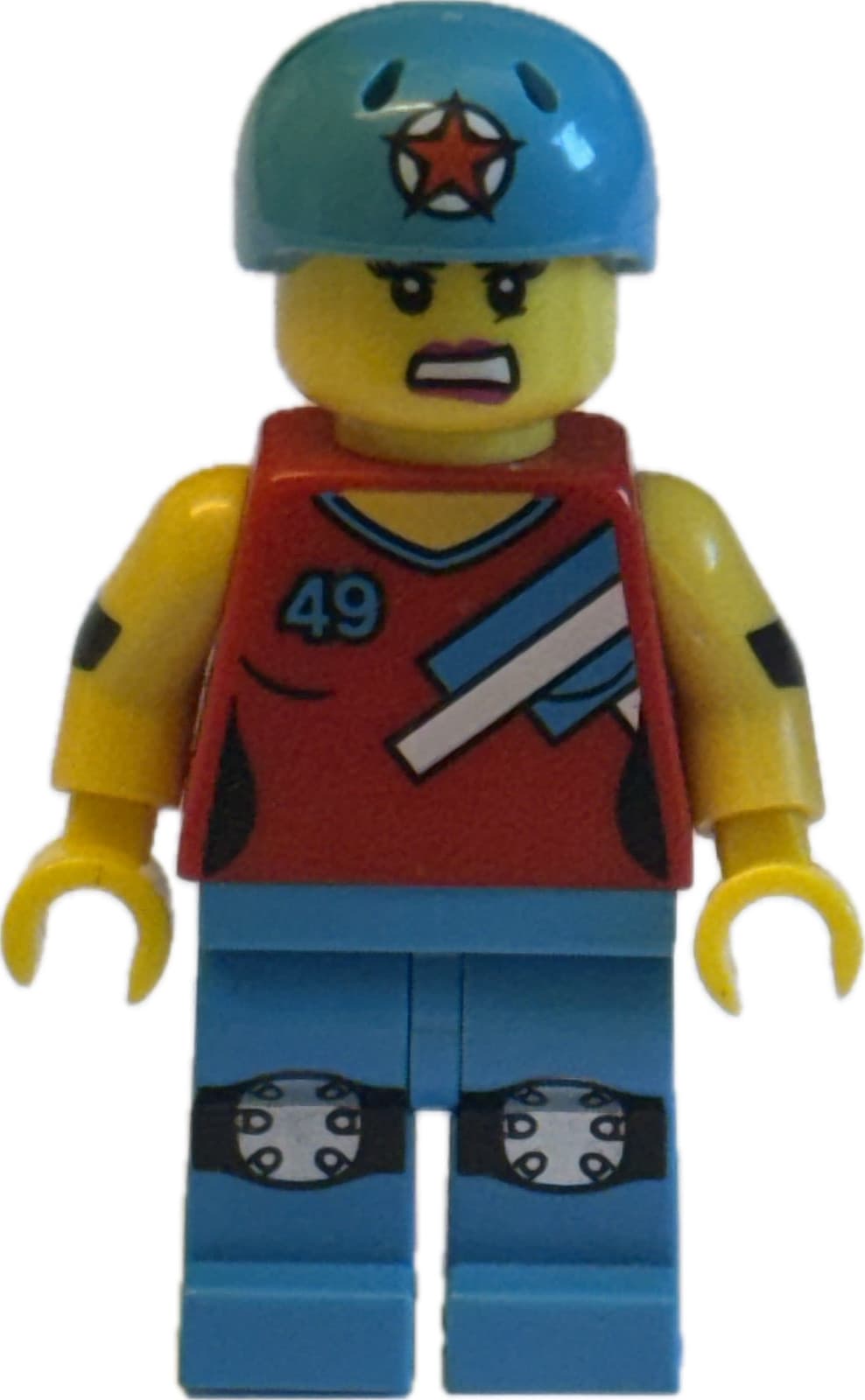 Listing photo for Lego MINIFIG Lego Mini Figure Series 9 Roller Derby Girl
