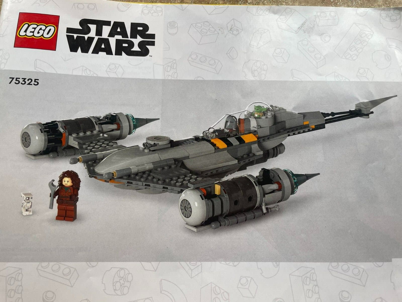 Listing photo for legos star wars sets used model 75325 The Mandalorian's N-1 Starfighter