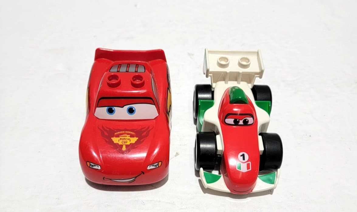 Listing photo for LEGO DUPLO DISNEY PIXAR CARS LIGHTING McQUEEN And FRANCESCO BERNOULLI