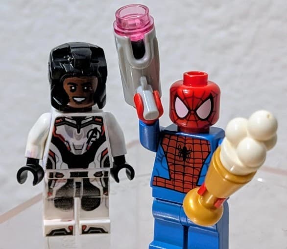 Listing photo for LEGO Marvel Minifigures - War Machine Quantum Realm Suit & Classic Spiderman