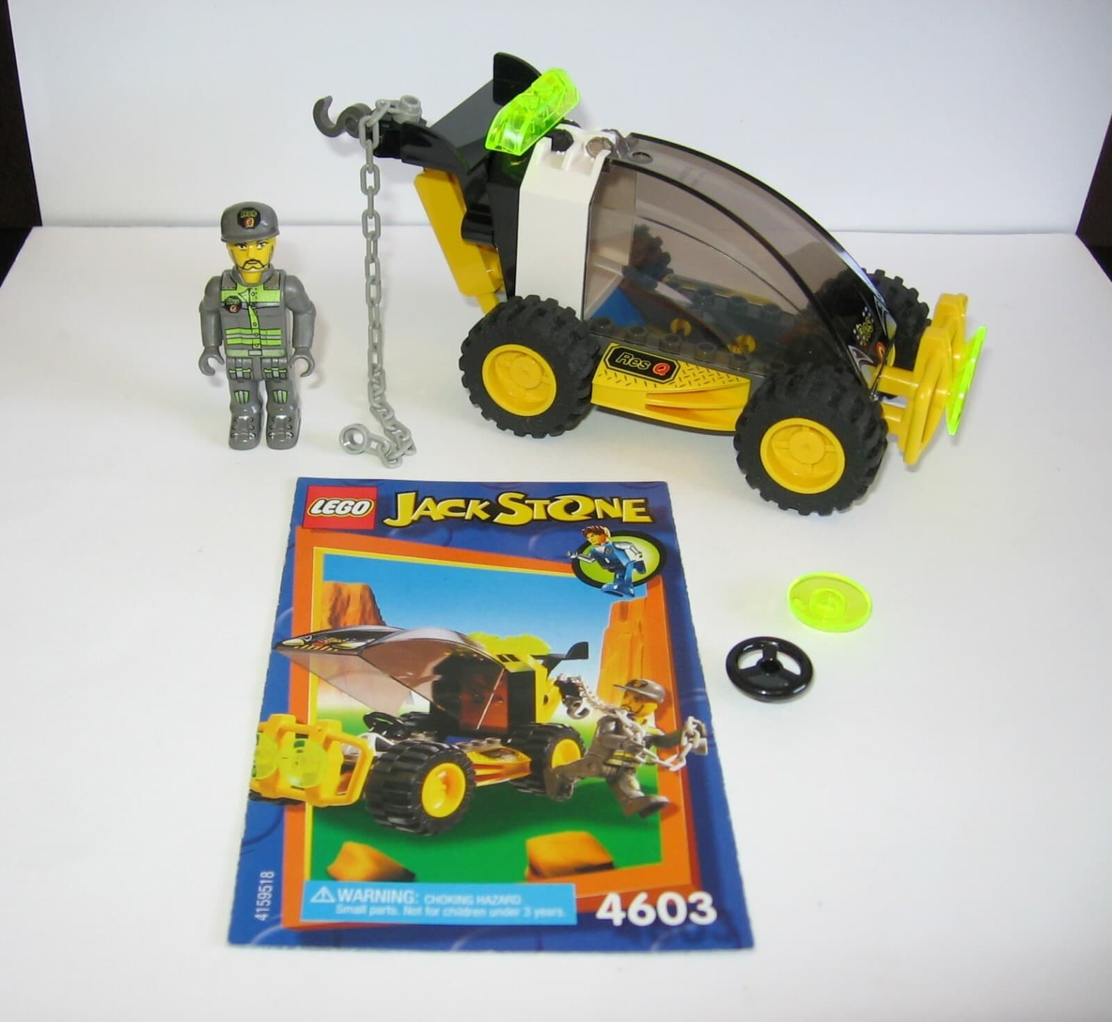 Listing photo for Lego set 4603 Res-Q-Wrecker – 28 Pieces –1 Figure - Jack Stone