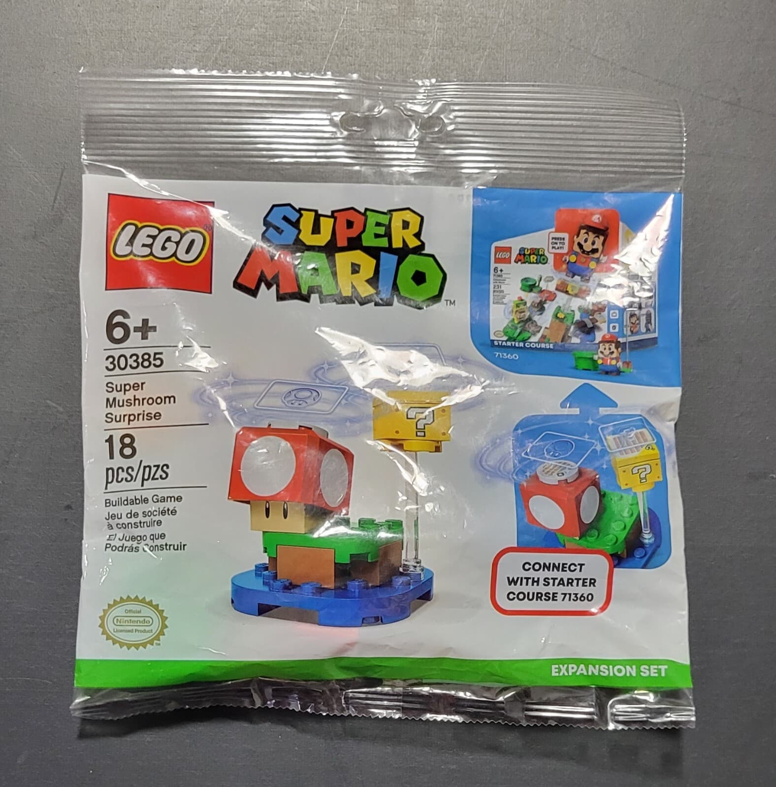 Listing photo for LEGO 30385 Super Mushroom Surprise Expansion Set MARIO Polybag
