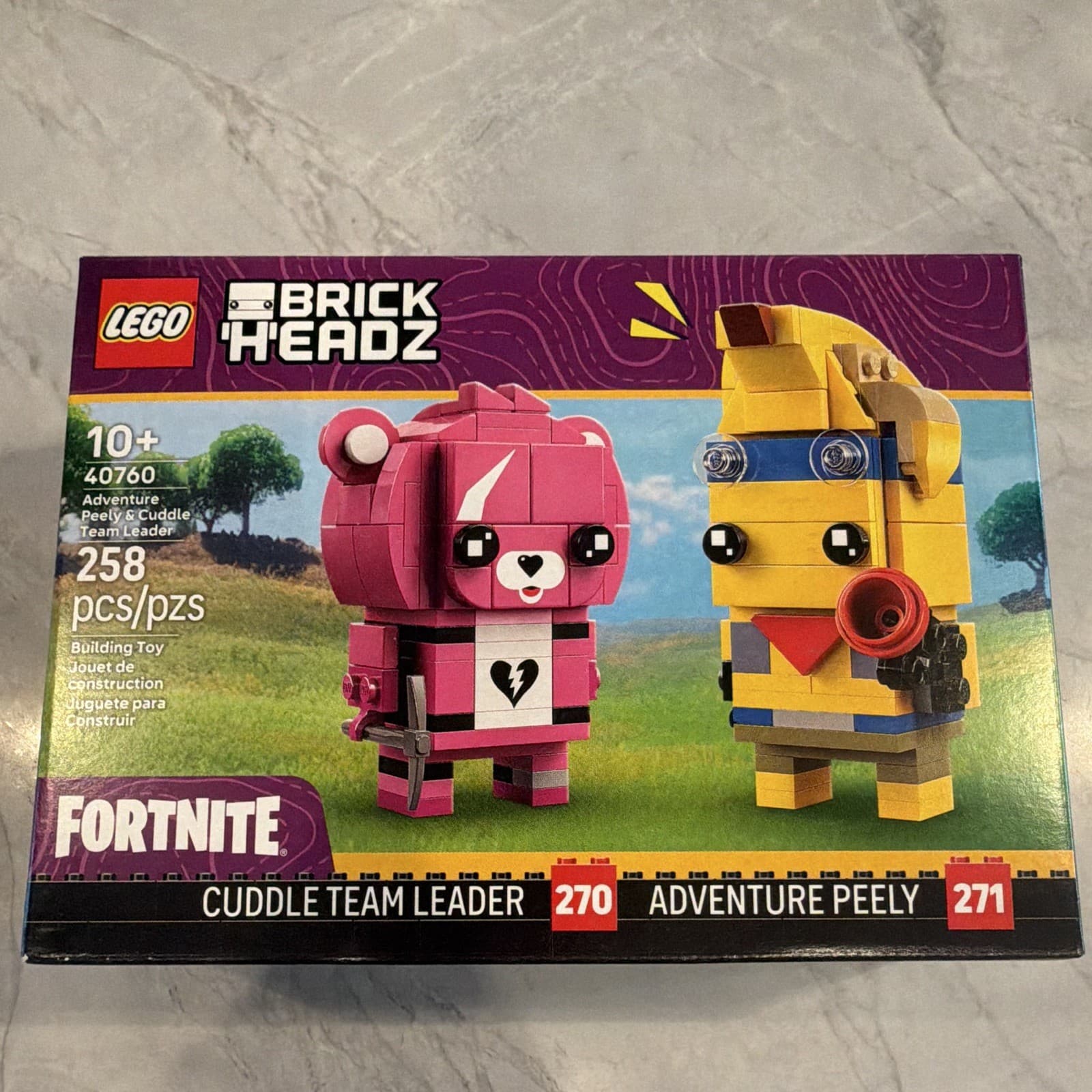 Listing photo for LEGO BrickHeadz Fortnite 40760 Adventure Peely & Cuddle Team Leader 258pc Sealed