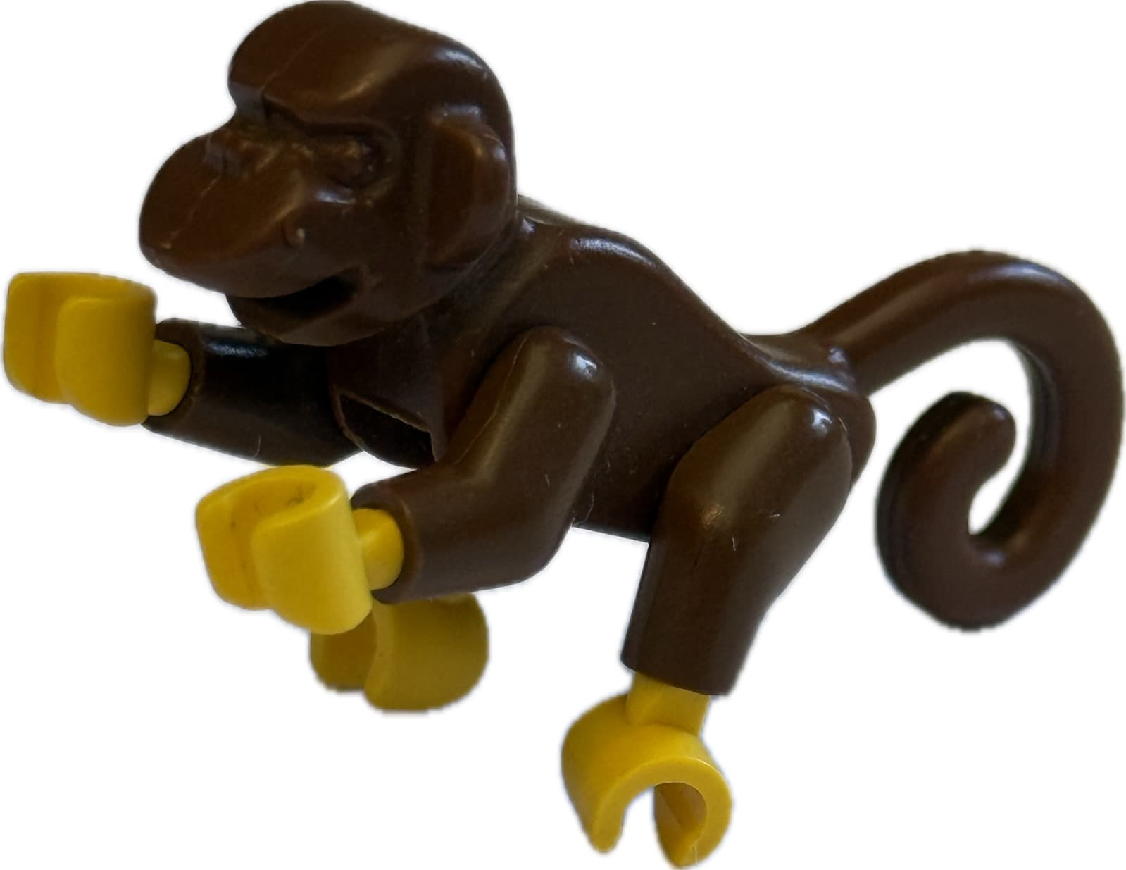 Listing photo for Lego MINIFIGURES LEGO Reddish Brown Monkey with Yellow Hands