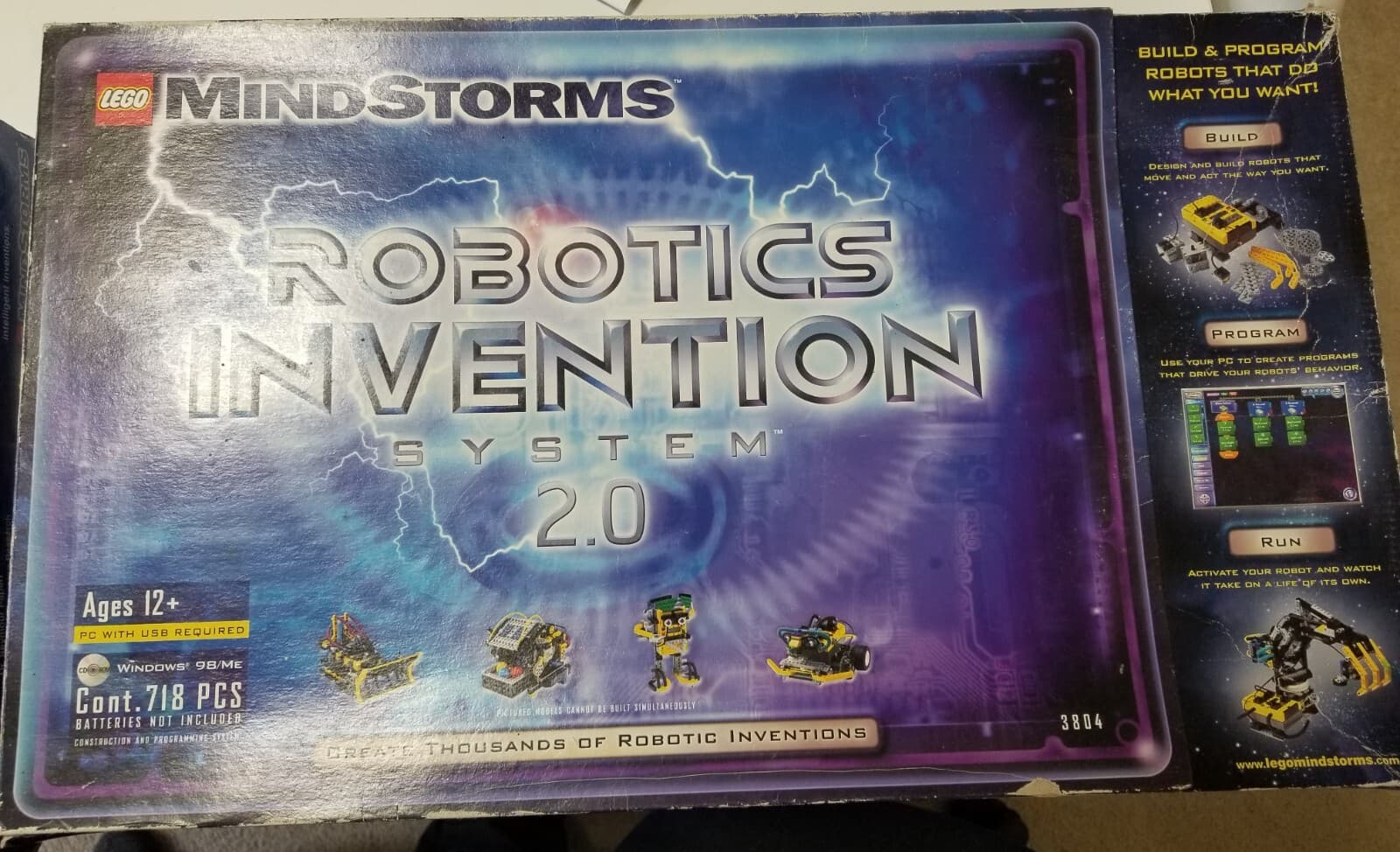 Listing photo for LEGO 3804 Robotics Invention System, Version 2.0-open box