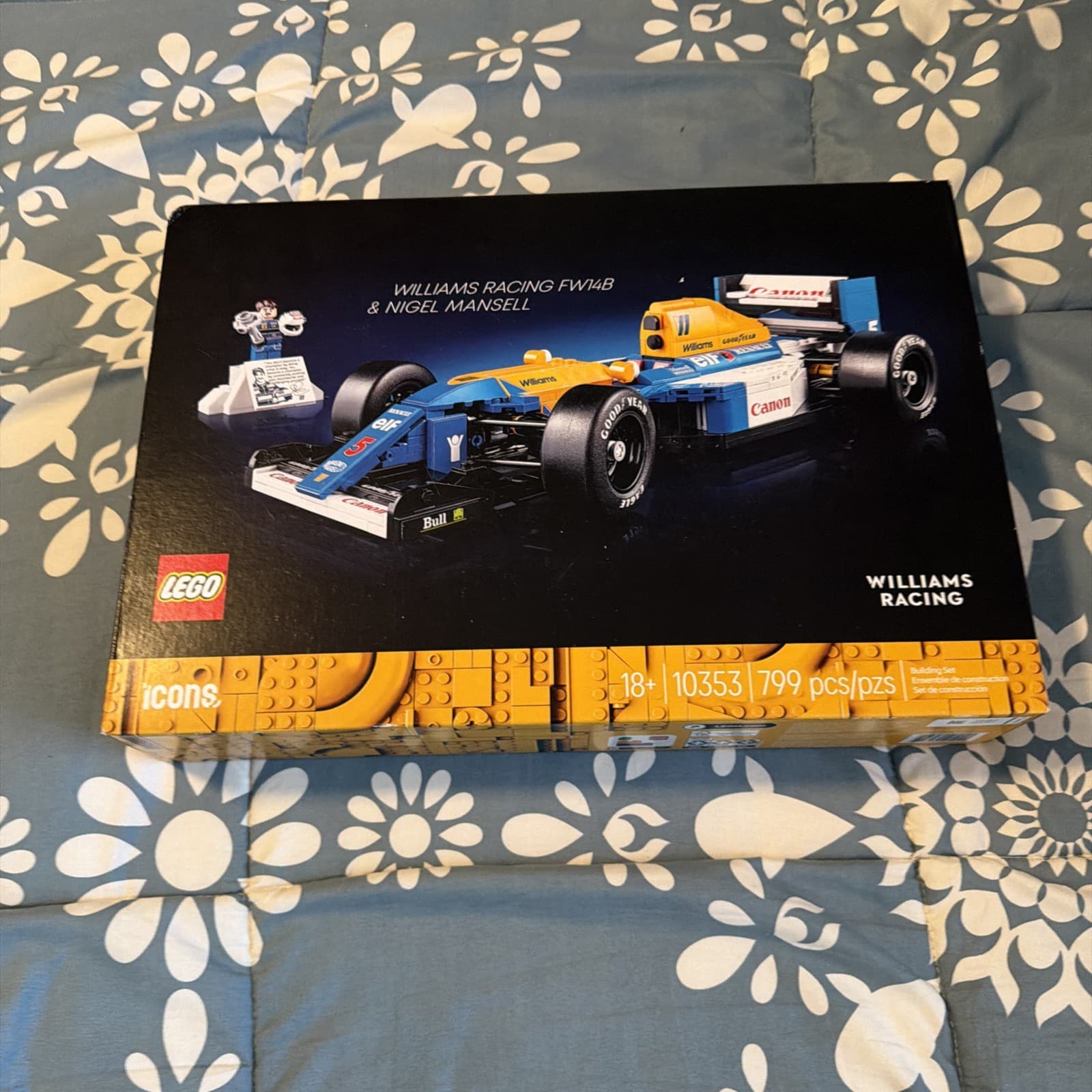 Listing photo for 💯 LEGO Icons 10353 Williams Racing FW14B & Nigel Mansell 799pcs
