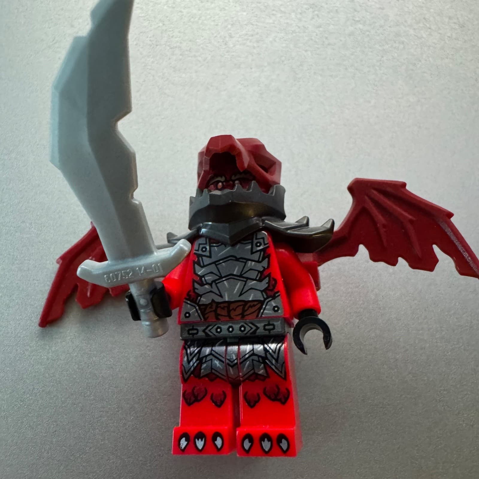 Listing photo for LEGO NINJAGO Dragonian Warrior Minifig njo0931 w Dragon Wings, Weapon 71834-1