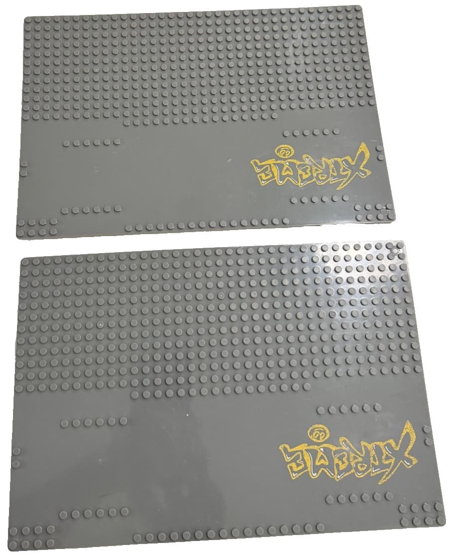 Listing photo for LEGO Xtreme City Gray Baseplates Pair Concrete Mat Building Board Lot of 2