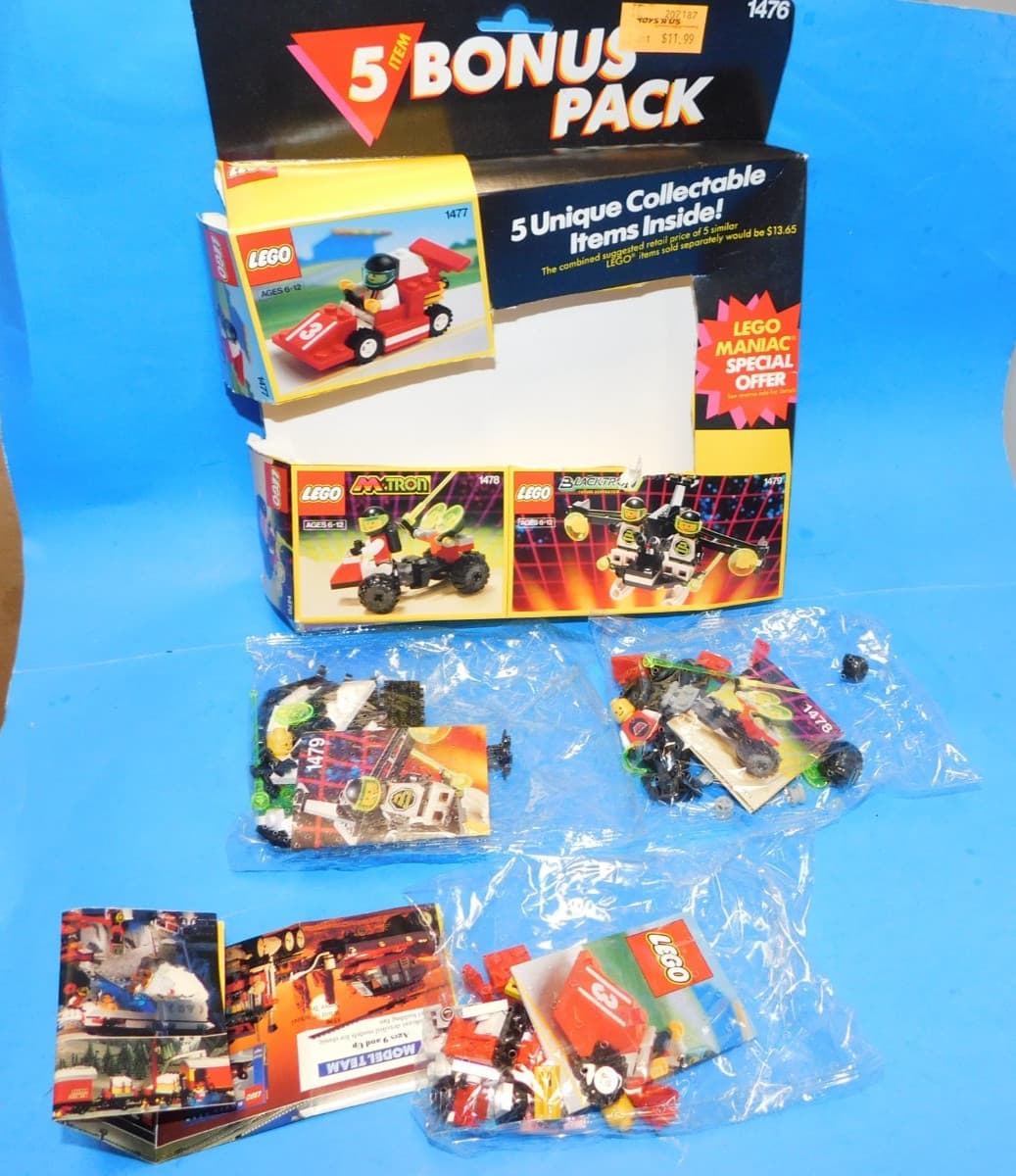 Listing photo for ! VINTAGE LEGO BONUS PACK PARTIAL SET INCLUDES 1479 1477 &1478 BLACKTRON MTRON !
