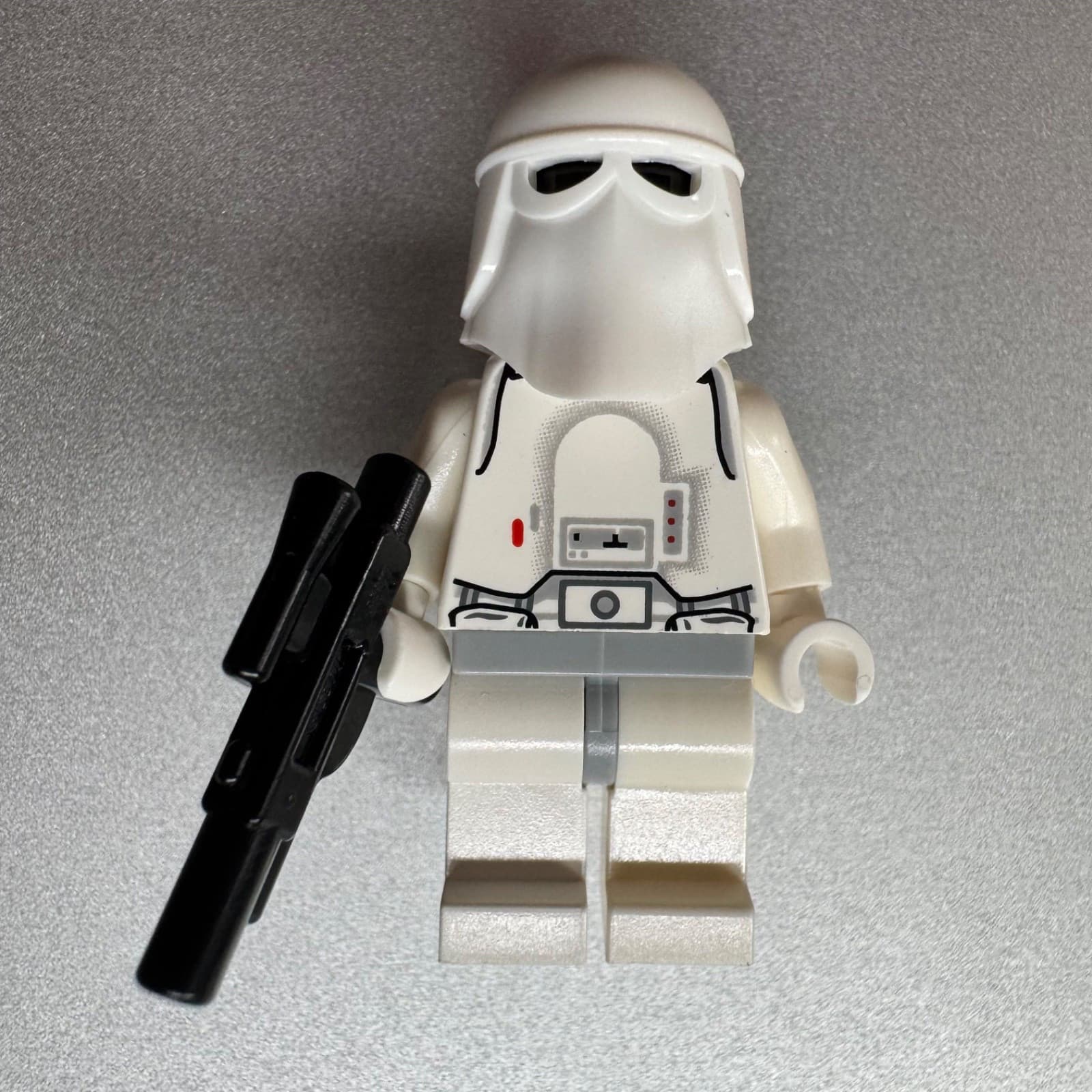 Listing photo for Lego Snowtrooper 9509 w Blaster Bluish Gray Hips sw0568 Star Wars Minifig CMF