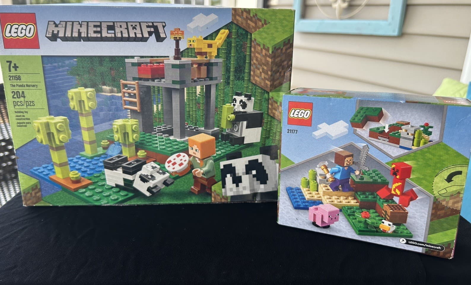 Listing photo for Lego Minecraft 21158 The Panda Nursery/ 21177 the Creeper Ambush sealed lot of 2