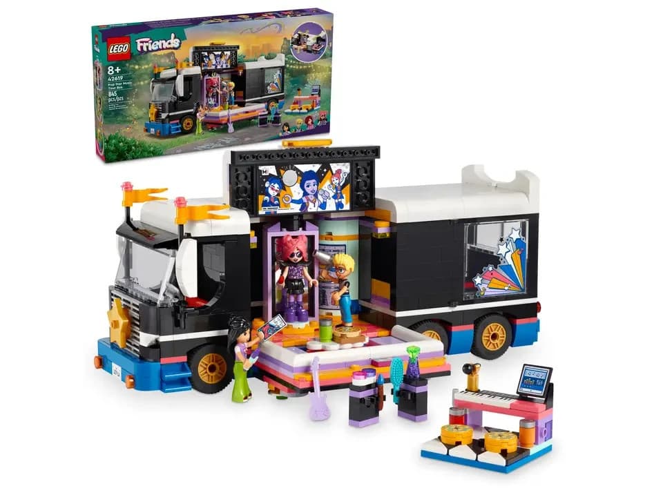 Listing photo for LEGO Friends Pop Star Music Tour Bus 42619, 845 Pcs - Brand New Sealed *RETIRED*
