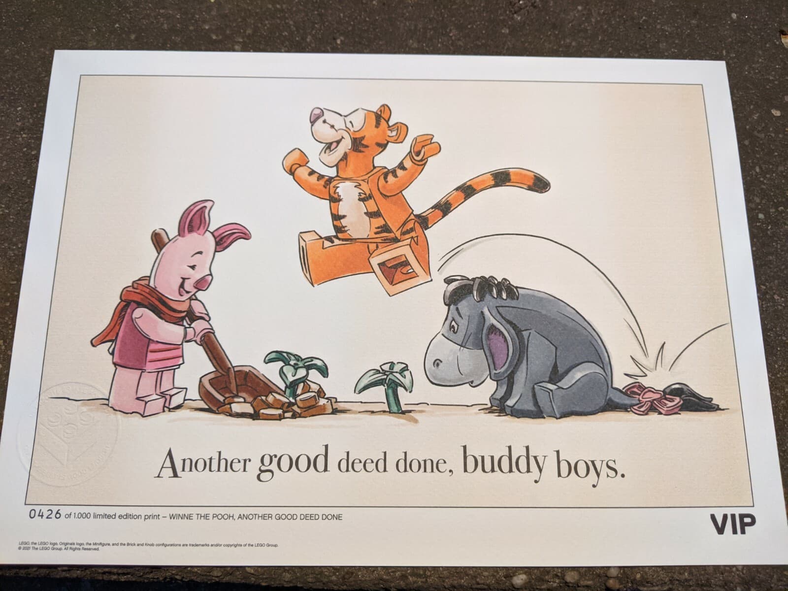 Listing photo for LEGO Exclusive Winnie The Pooh VIP Limited Edition Sketches Good DEED #426/1000