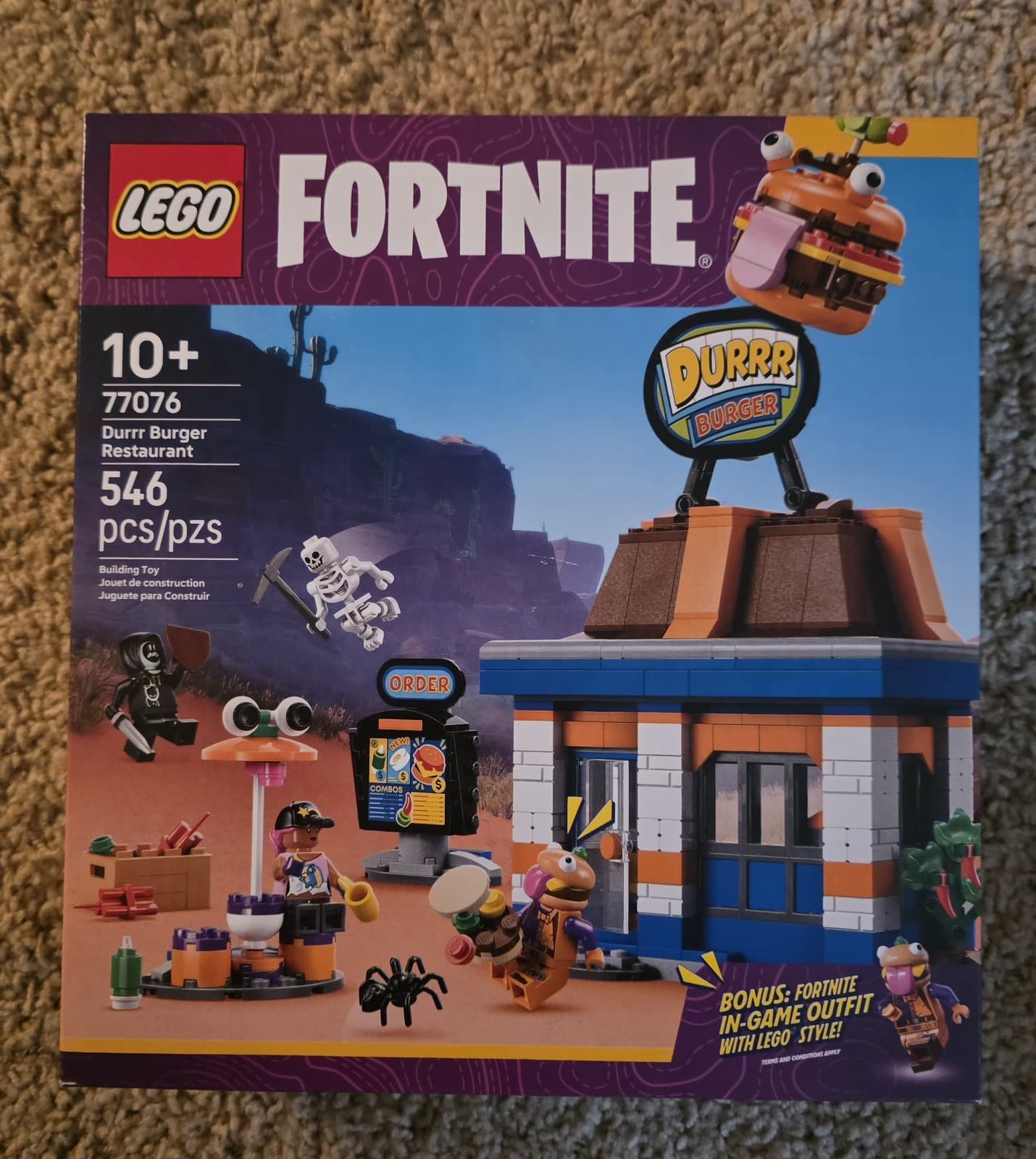 Listing photo for LEGO Fortnite 77076 Durrr Burger Restaurant 546 pcs Building Set New Sealed