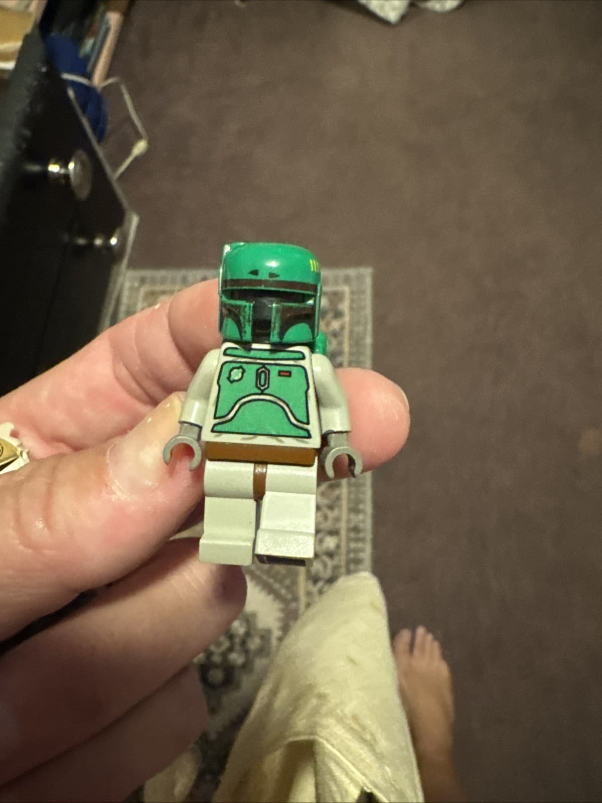 Listing photo for LEGO Boba Fett Minifigure 4476 7144 3341 Classic Older Gray, Star Wars
