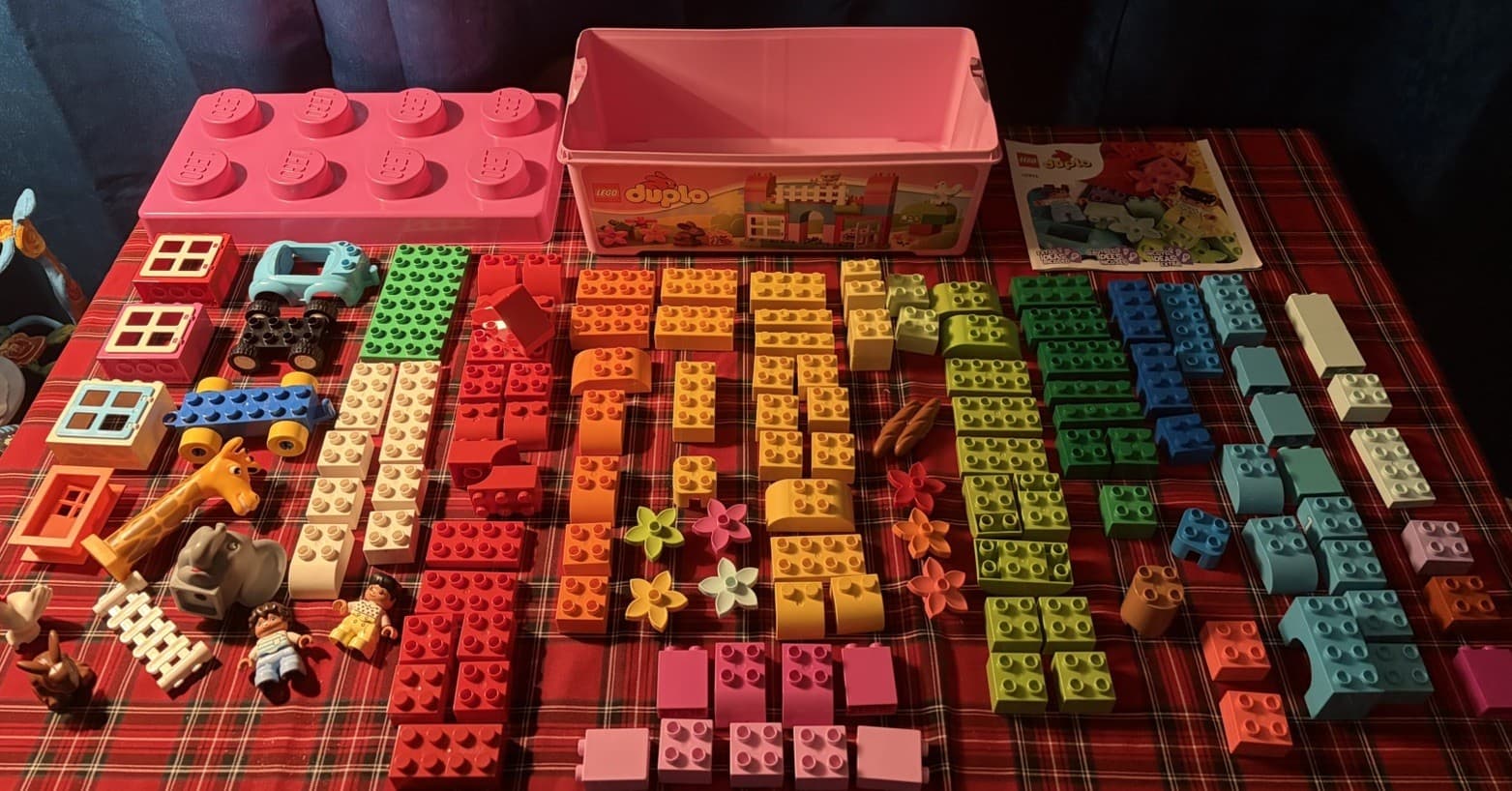 Listing photo for Lego Duplo All-in-One Pink Box-of-Fun 10571, Container With 133 Pieces